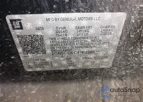 2018 Chevrolet Tahoe Premier z USA, uszkodzony, nr VIN 1GNSCCKC4JR338045